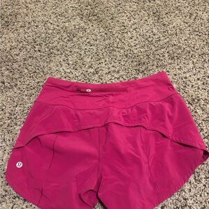lululemon athletica Women's Magenta Athletic Shorts